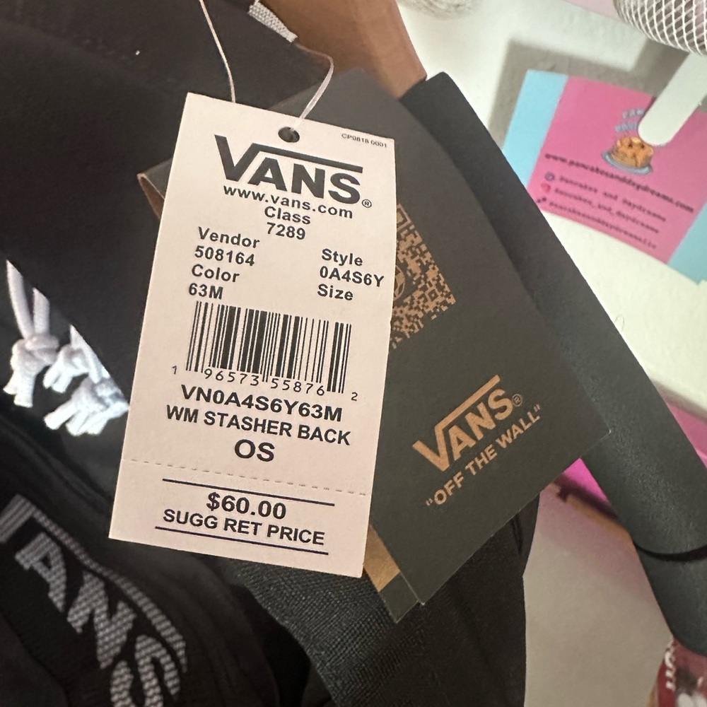 Vans Black and White Checkered Backpack NWT - Picture 3 of 3